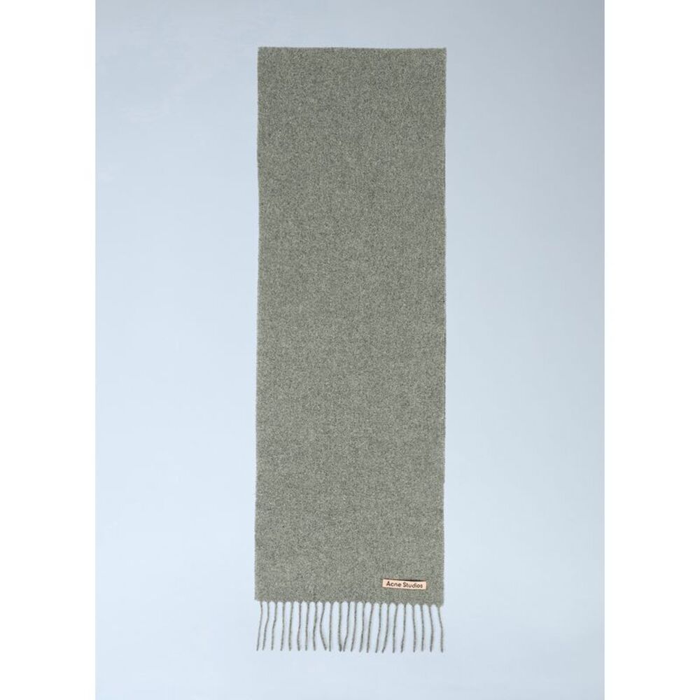 Acne Studios Women Skinny Fringe Wool Scarf